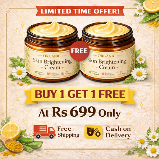 100% Organic Instant Skin Brightening Cream - BUY 1 GET 1 FREE (Limited Period Offer)